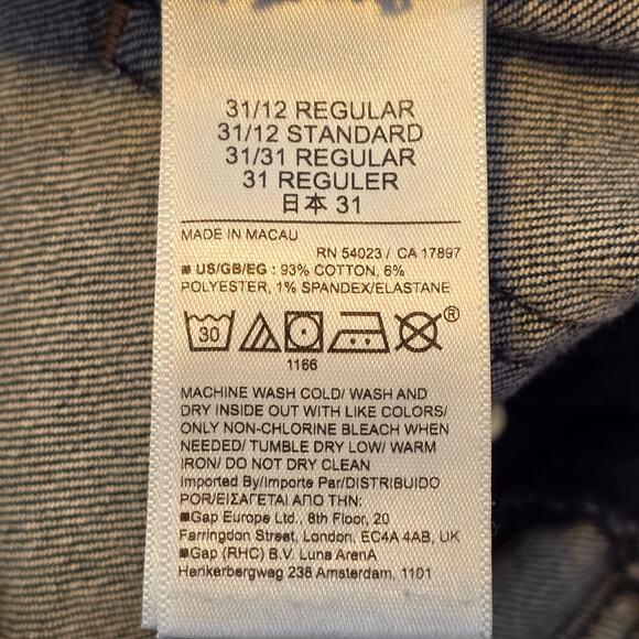 Gap Vintage Slim High Rise Jeans Womens Size 12R Blue Stretch Classic Normcore - Picture 4 of 11